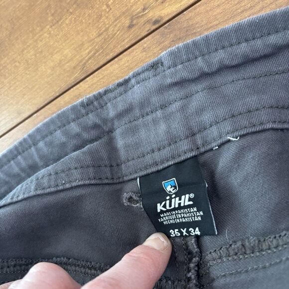 Kuhl Revolt Pants Mens 35x34 Charcoal Outdoor Hiking Utility Cargo Gray Hiking - Picture 10 of 12